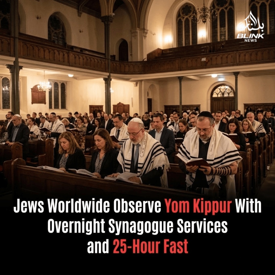 Jews gather for Yom Kippur synagogue services during the 25-hour fast