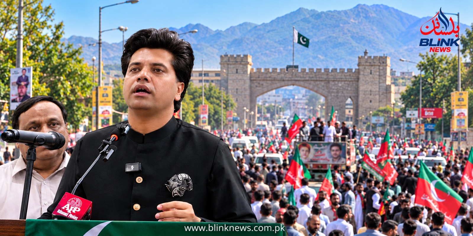 Khyber Pakhtunkhwa Long March moving from Kohat towards Peshawar