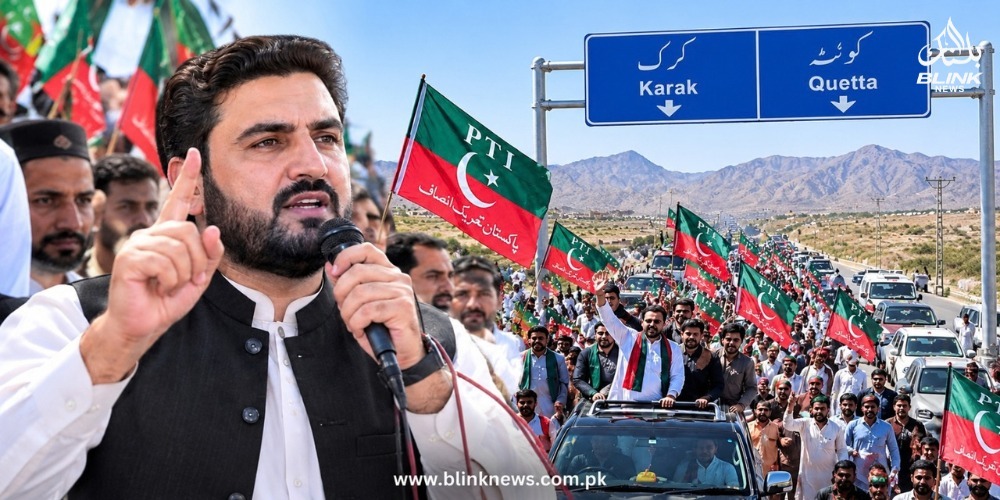 Sohail Afridi leads PTI Long March from Karak to Kohat
