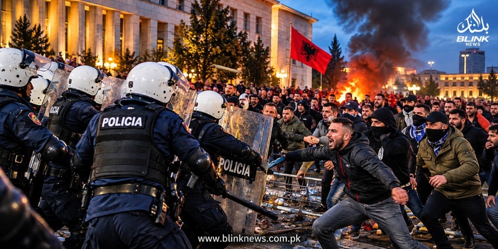 Albania protests turn violent with 51 police officers reportedly injured