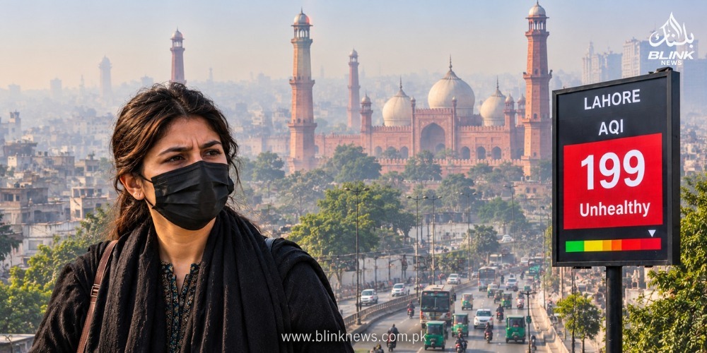 Lahore air pollution with AQI 199 ranking the city second among the world's most polluted cities